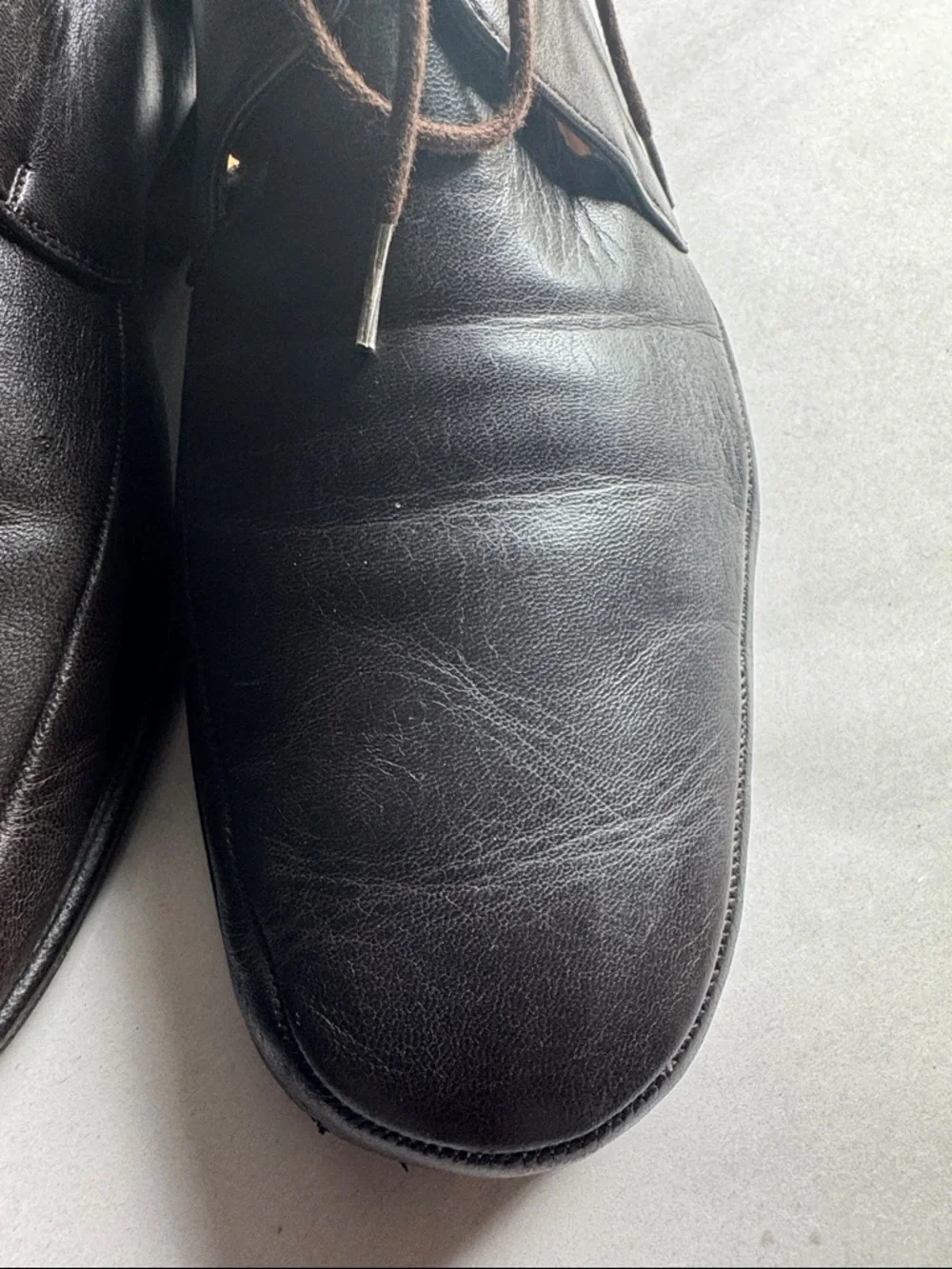 Bally Brenzo Mens 8N Oxford Derby Shoes  Chocolate Brown leather office dressy